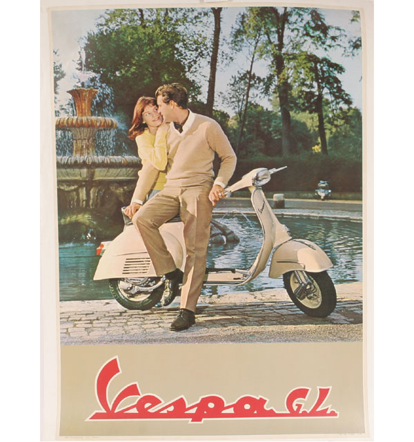 Vespa G.L. poster; 38 3/4" x 27