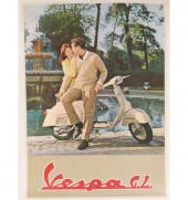 Vespa G.L. poster; 38 3/4" x 2