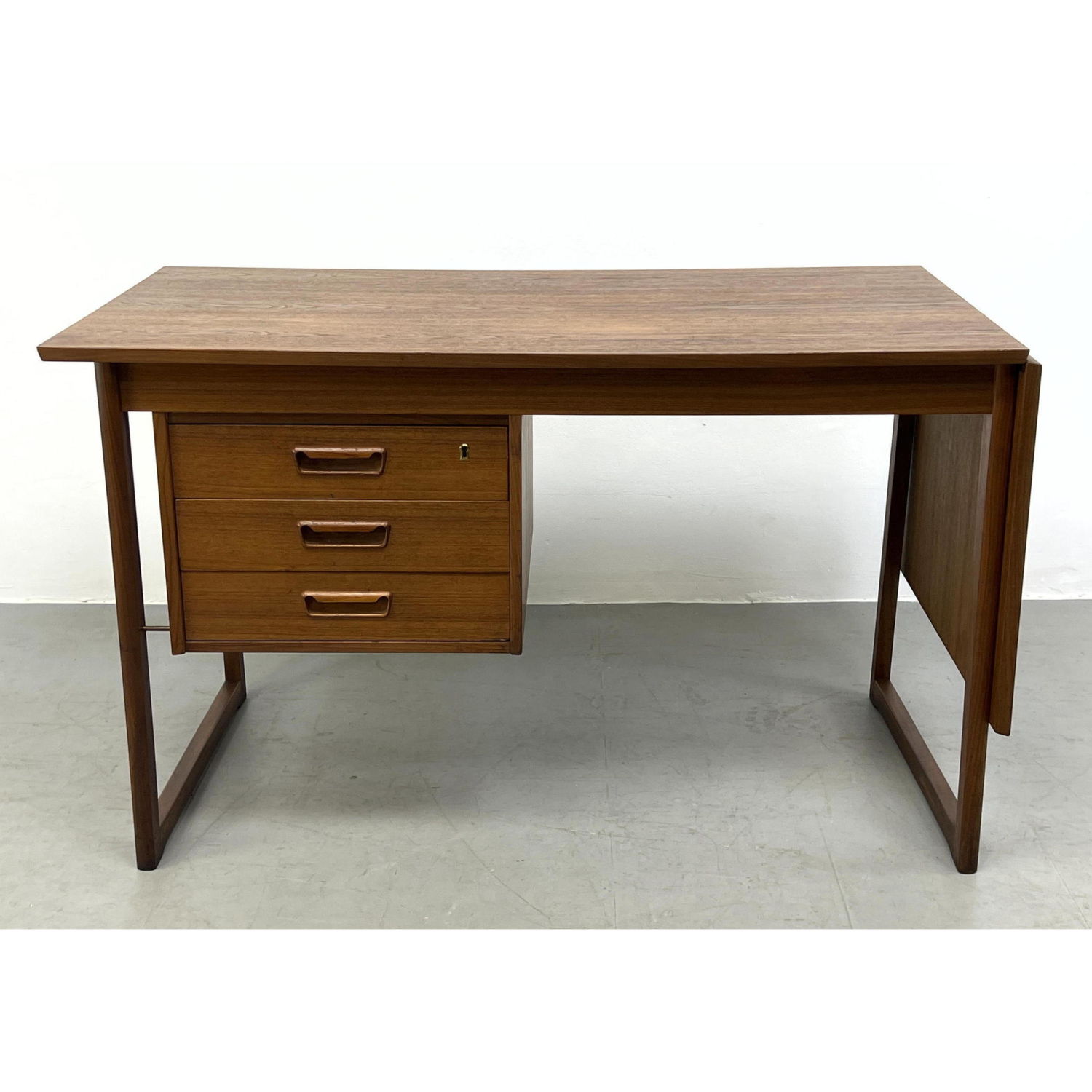 VI-MA Mobler Danish Teak Desk. Drop