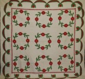 VIBRANT FLORAL WREATH APPLIQUE