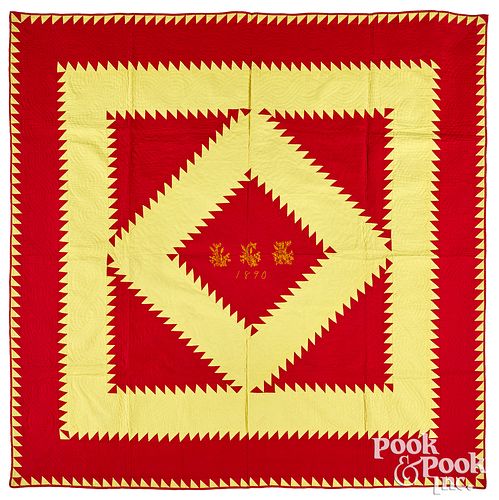 VIBRANT RED AND YELLOW SAWTOOTH