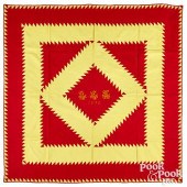 VIBRANT RED AND YELLOW SAWTOOT