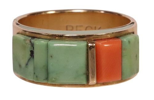 VICTOR BECK (1941-2022) NAVAJO 14KT