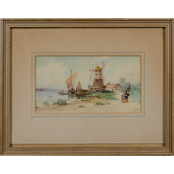 Victor Casenelli (1868-1961) Harbor