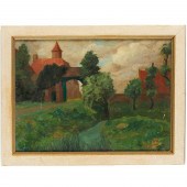 VICTOR GILSOUL, OIL ON BOARD V