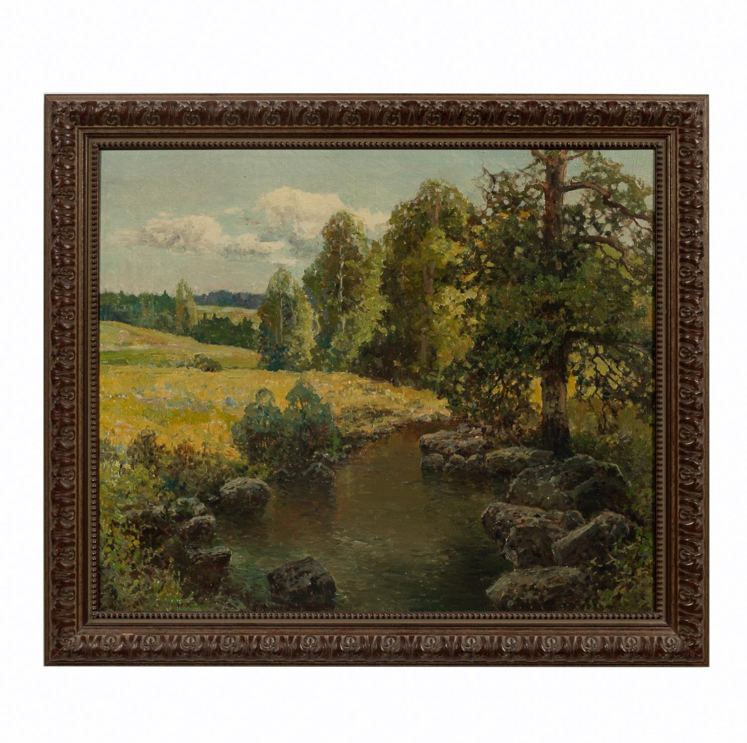 VICTOR KORECKI, LANDSCAPE & STREAM,