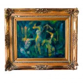 VICTOR LOYOLA SIGNED OIL ON CA