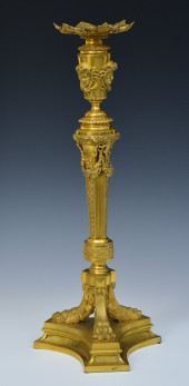 VICTOR RAULIN GILT BRONZE LAMP