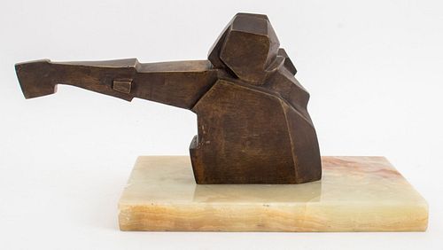 VICTOR SALMONES CUBIST SEATED MAN