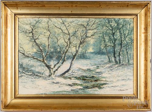 VICTOR SHEARER OIL ON CANVAS WINTER