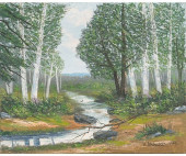 VICTOR SHEARER OIL ON CANVAS<b