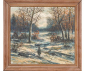 VICTOR SHEARER OIL ON CANVAS<b