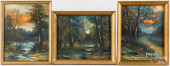 VICTOR SHEARER, THREE OIL ON C