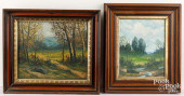 VICTOR SHEARER, TWO OIL ON CAN