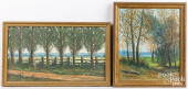 VICTOR SHEARER, TWO OIL ON CAN