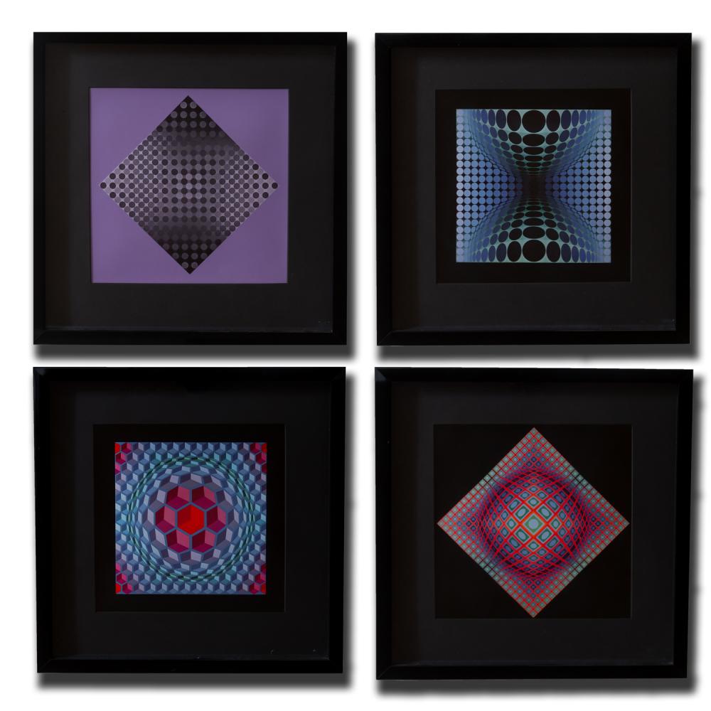 VICTOR VASARELY (1906-1997): FOUR