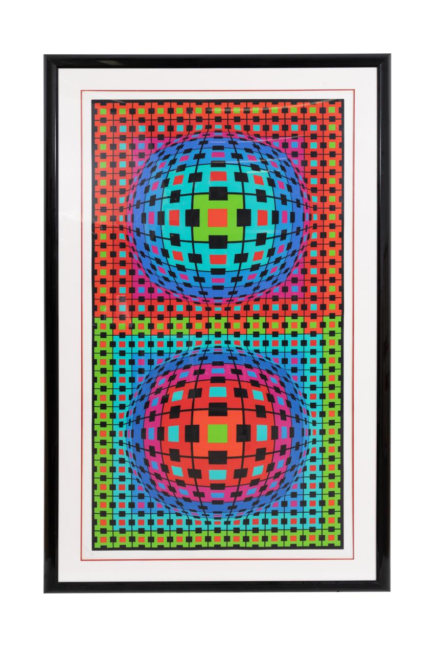 VICTOR VASARELY, LARGE OP ART