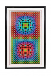 VICTOR VASARELY, LARGE OP ART