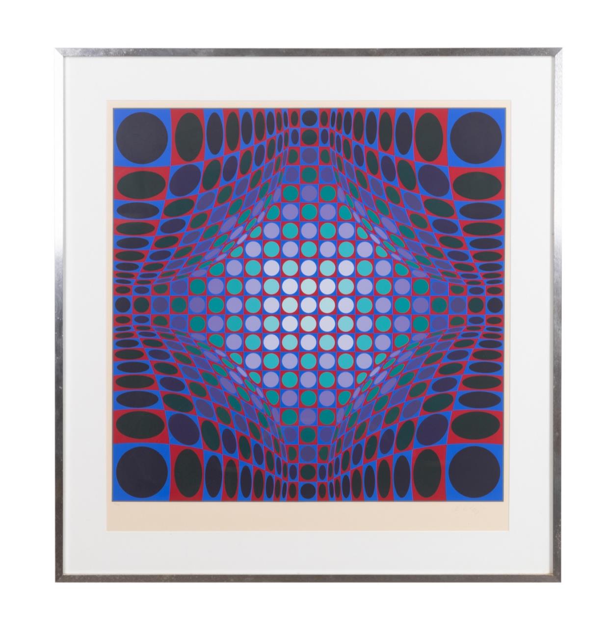 VICTOR VASARELY, 'OND FIRE'