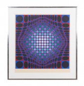 VICTOR VASARELY, 'OND FIRE' FR