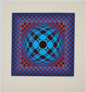 VICTOR VASARELY, SIGNED SERIGR