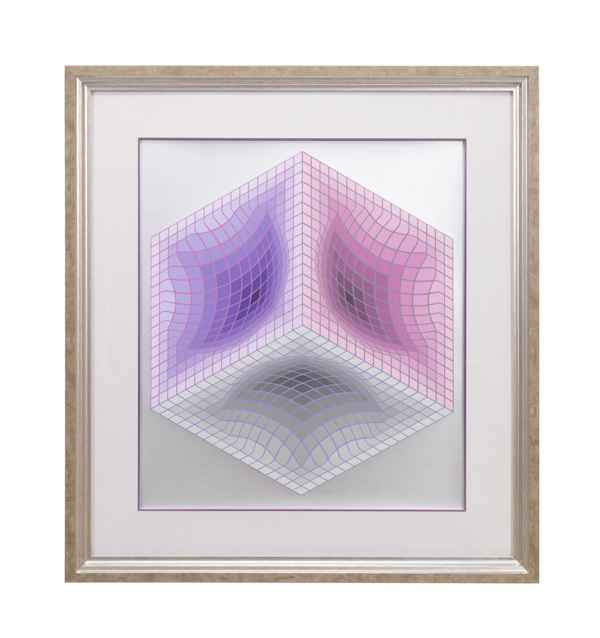 VICTOR VASARELY 'TRIDOS' PURPLE