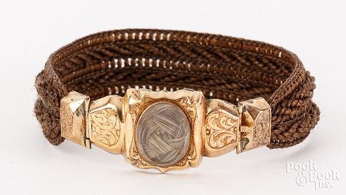 VICTORIAN 10K GOLD HAIRWORK