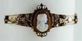 VICTORIAN 12K CAMEO AND ROSE C