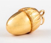 VICTORIAN 14K GOLD ACORN CHARM