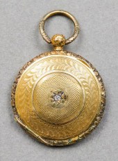 VICTORIAN 14K GOLD & DIAMOND M