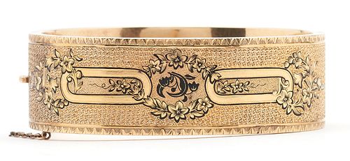 VICTORIAN 14K GOLD & ENAMEL