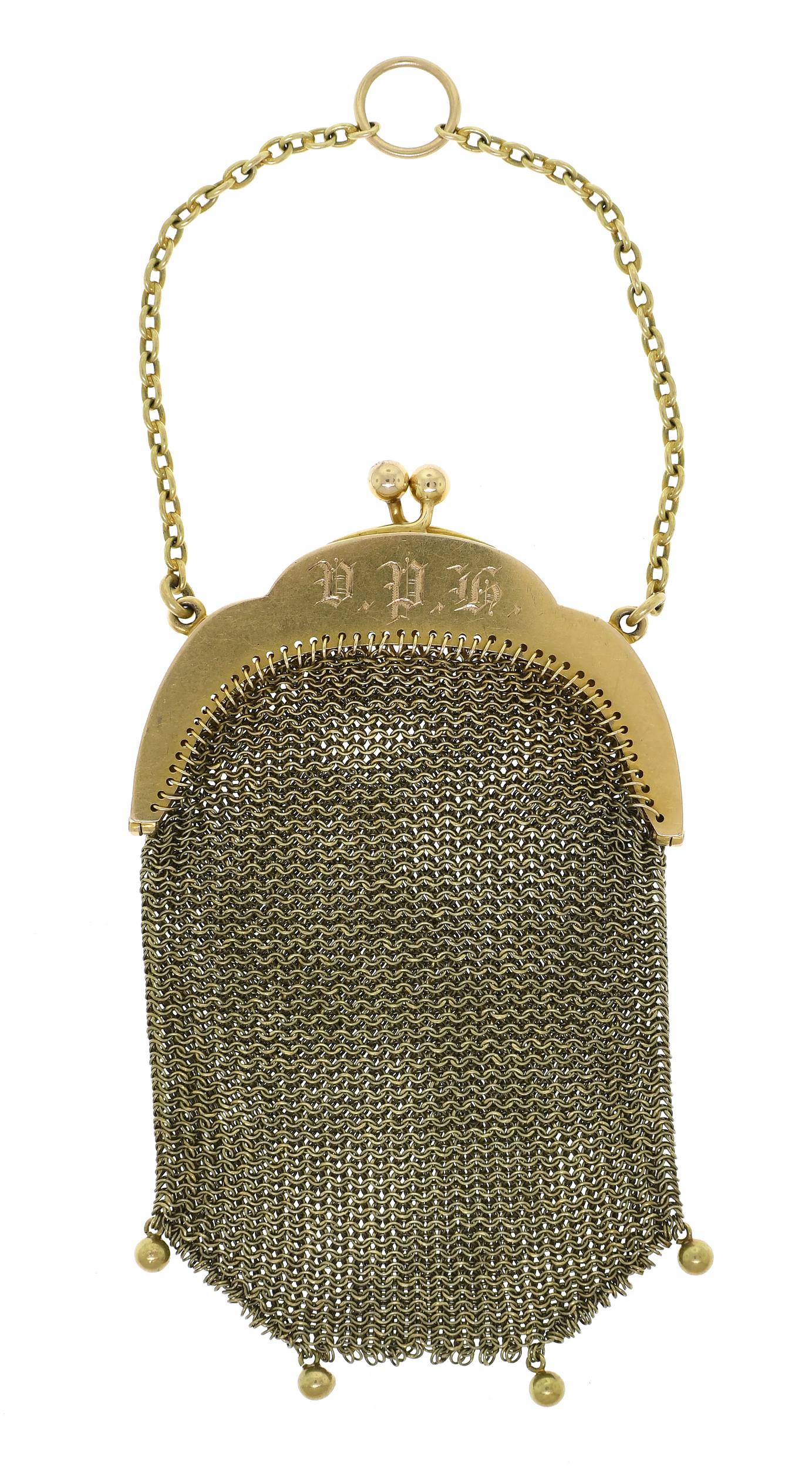 VICTORIAN 14K GOLD MESH CHANGE