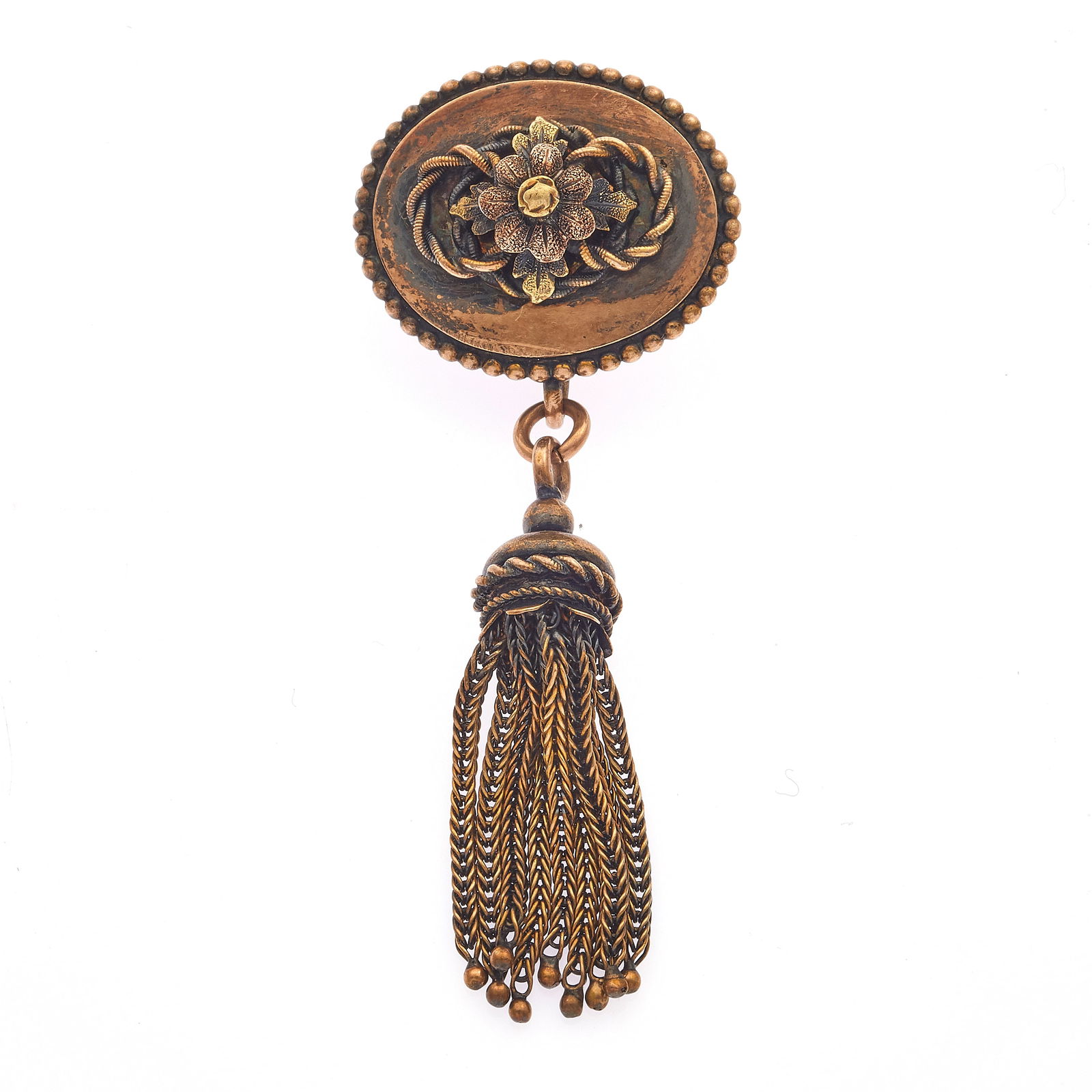VICTORIAN 14K ROSE GOLD TASSEL