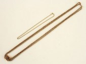 VICTORIAN 14K WATCH CHAIN & 14