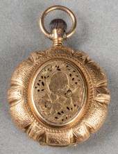 VICTORIAN 14K YELLOW GOLD ENAM
