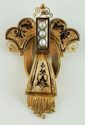 VICTORIAN 14K YELLOW GOLD, PEA
