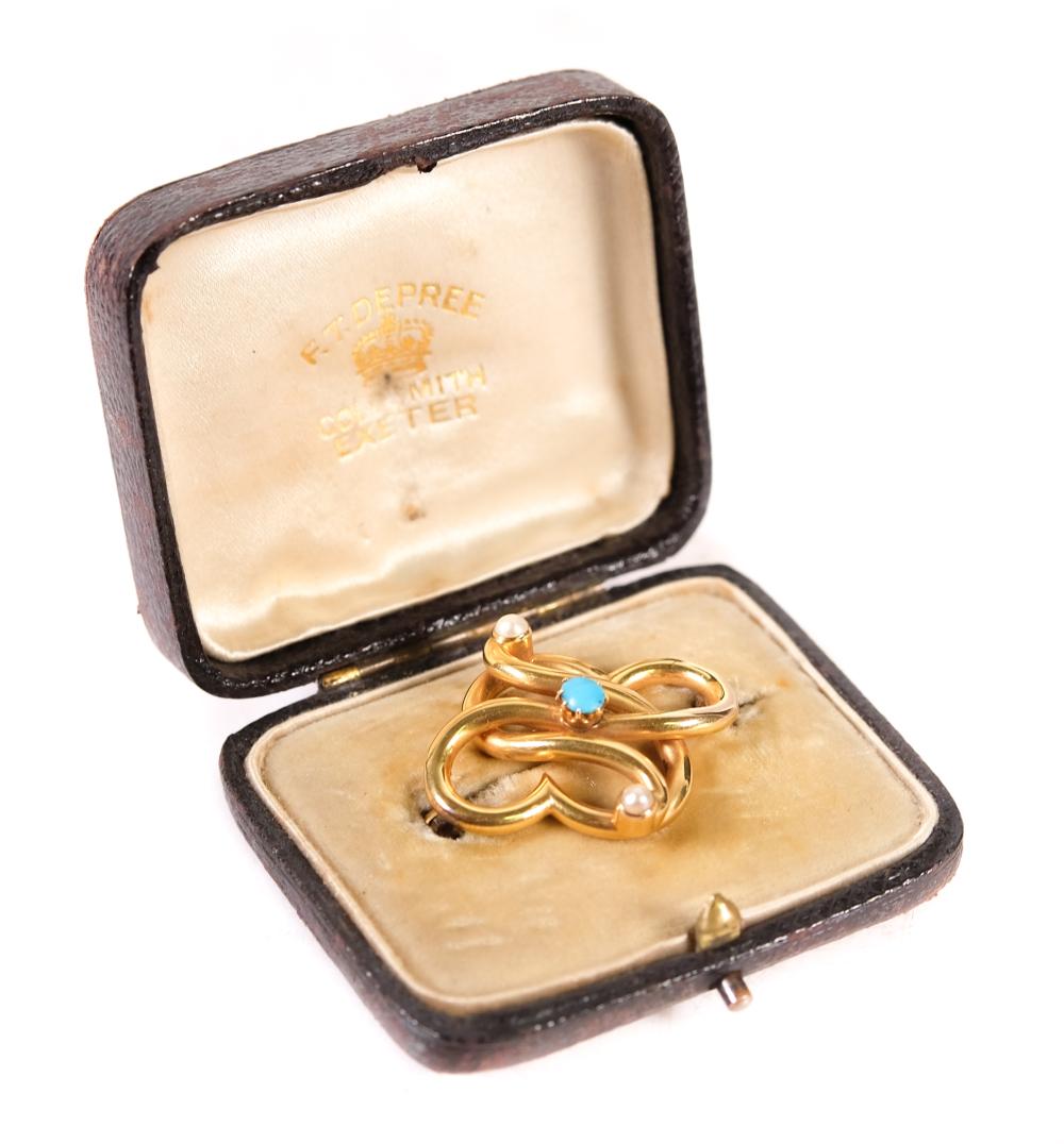 VICTORIAN 15K YG PEARL &