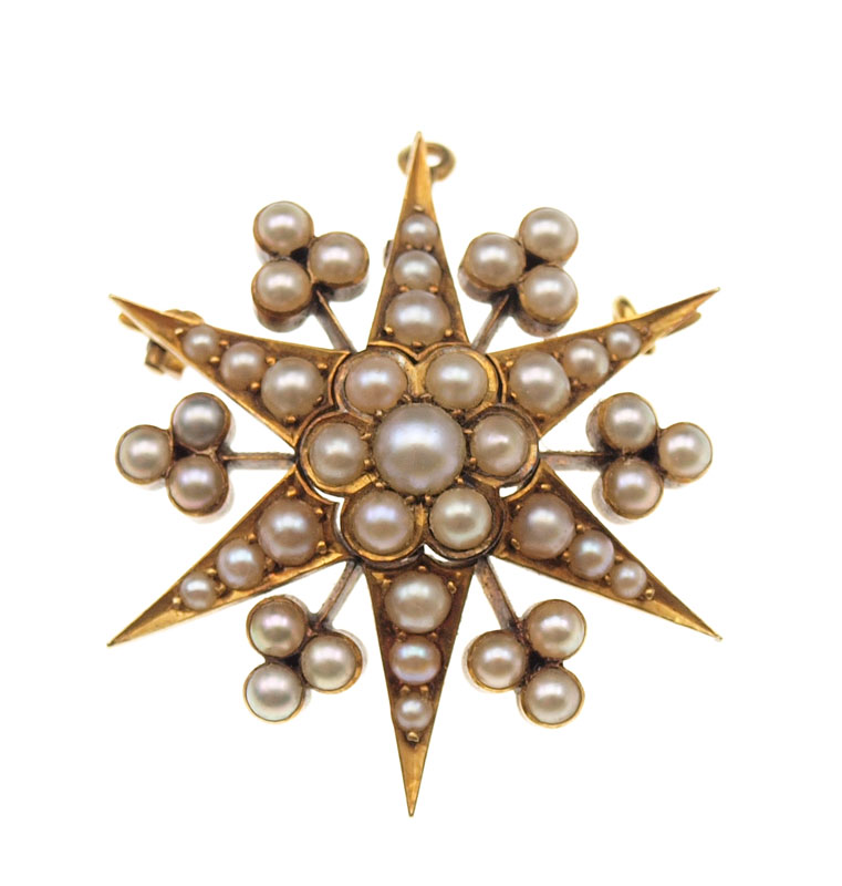 VICTORIAN 18K SEED PEARL