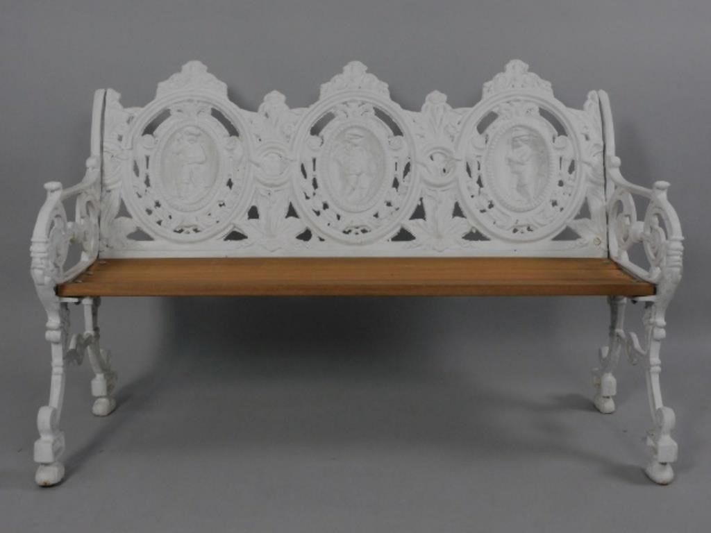 VICTORIAN 3-MEDALLION CAST IRON