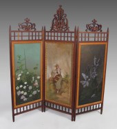 VICTORIAN 3 PANEL FOLDING SCRE