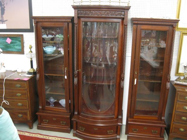 Victorian 3 pc. Curio Cabinet or
