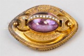VICTORIAN 9CT CABOCHON STONE A