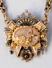 VICTORIAN 9CT GOLD NECKLACEVIC