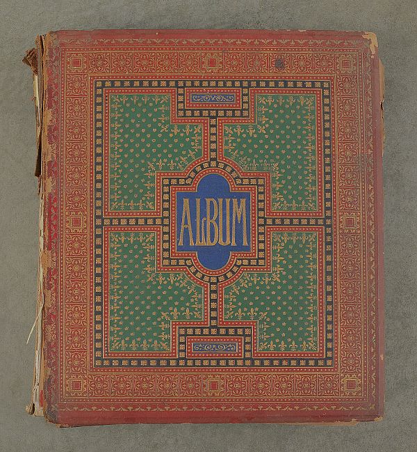 Victorian album of postcards and