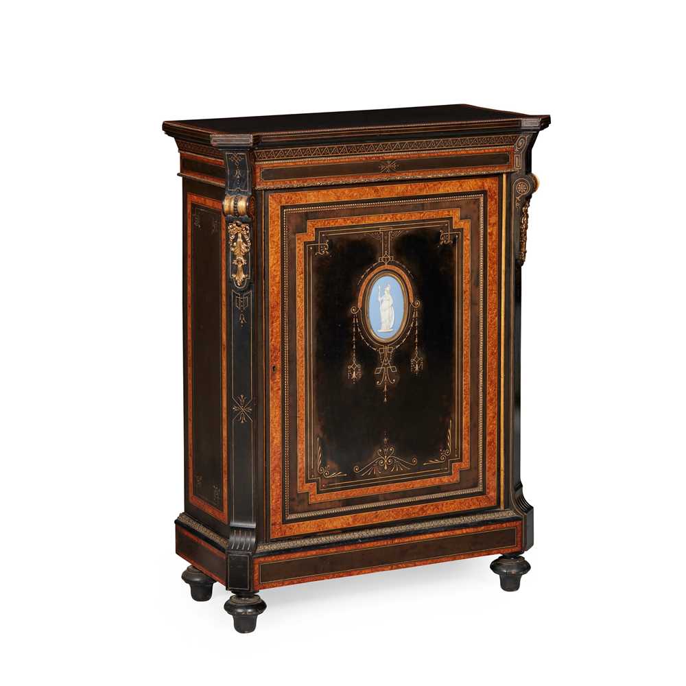 VICTORIAN AMBOYNA, EBONISED,