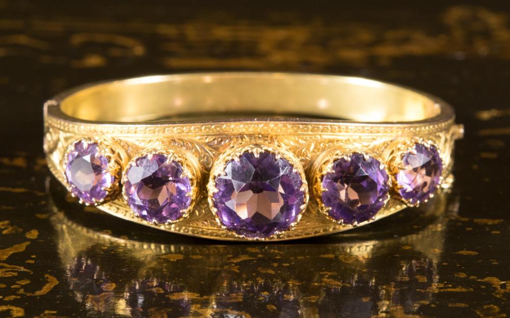 VICTORIAN AMETHYST AND FOURTEEN