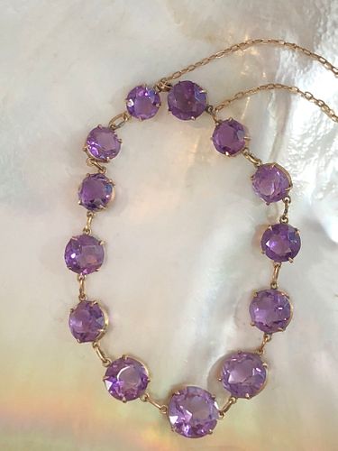 VICTORIAN AMETHYST BRACELET SET
