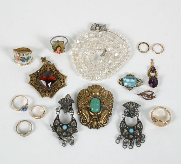 Victorian and Deco jewelry 16pc