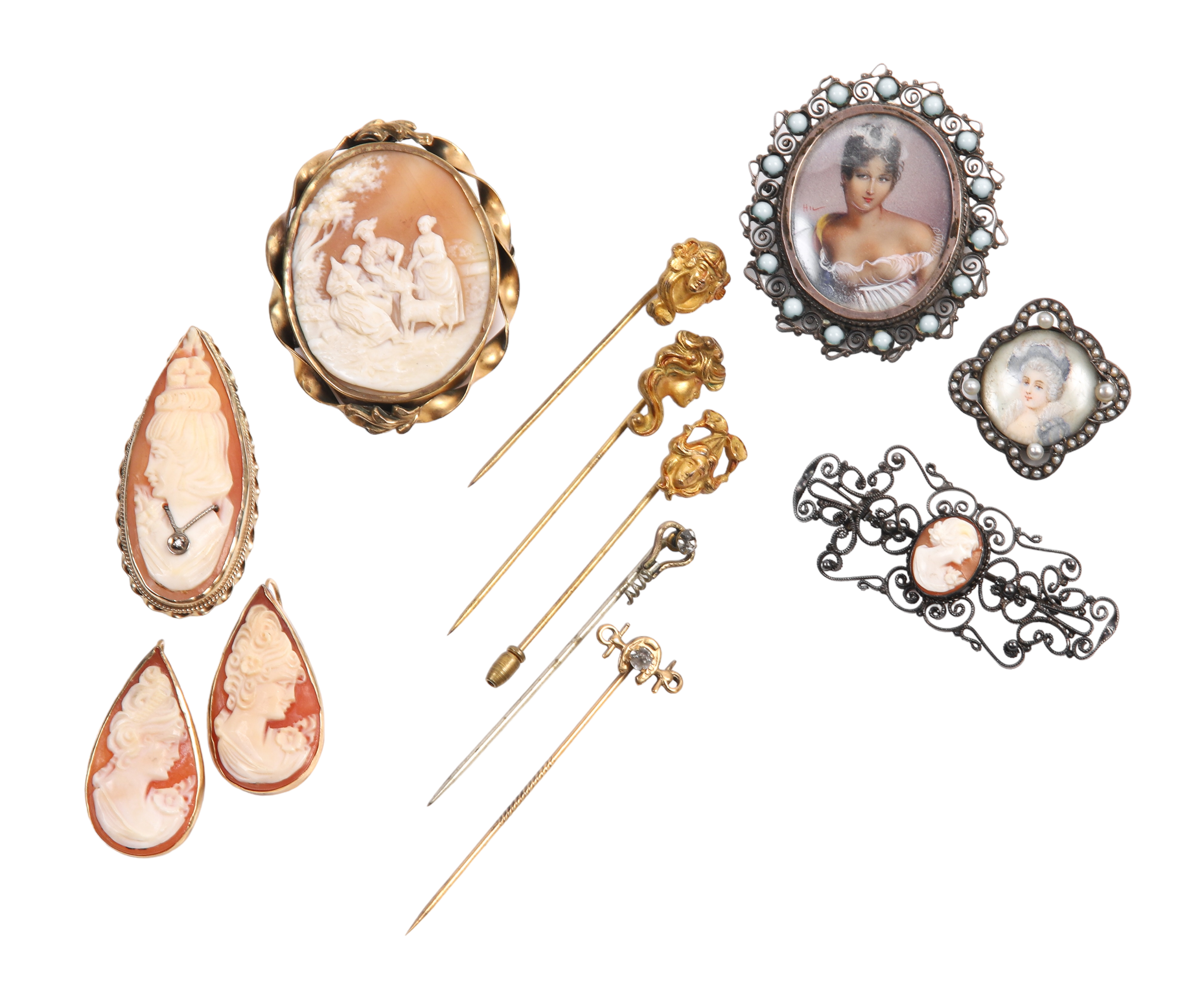 Victorian and Nouveau earring,