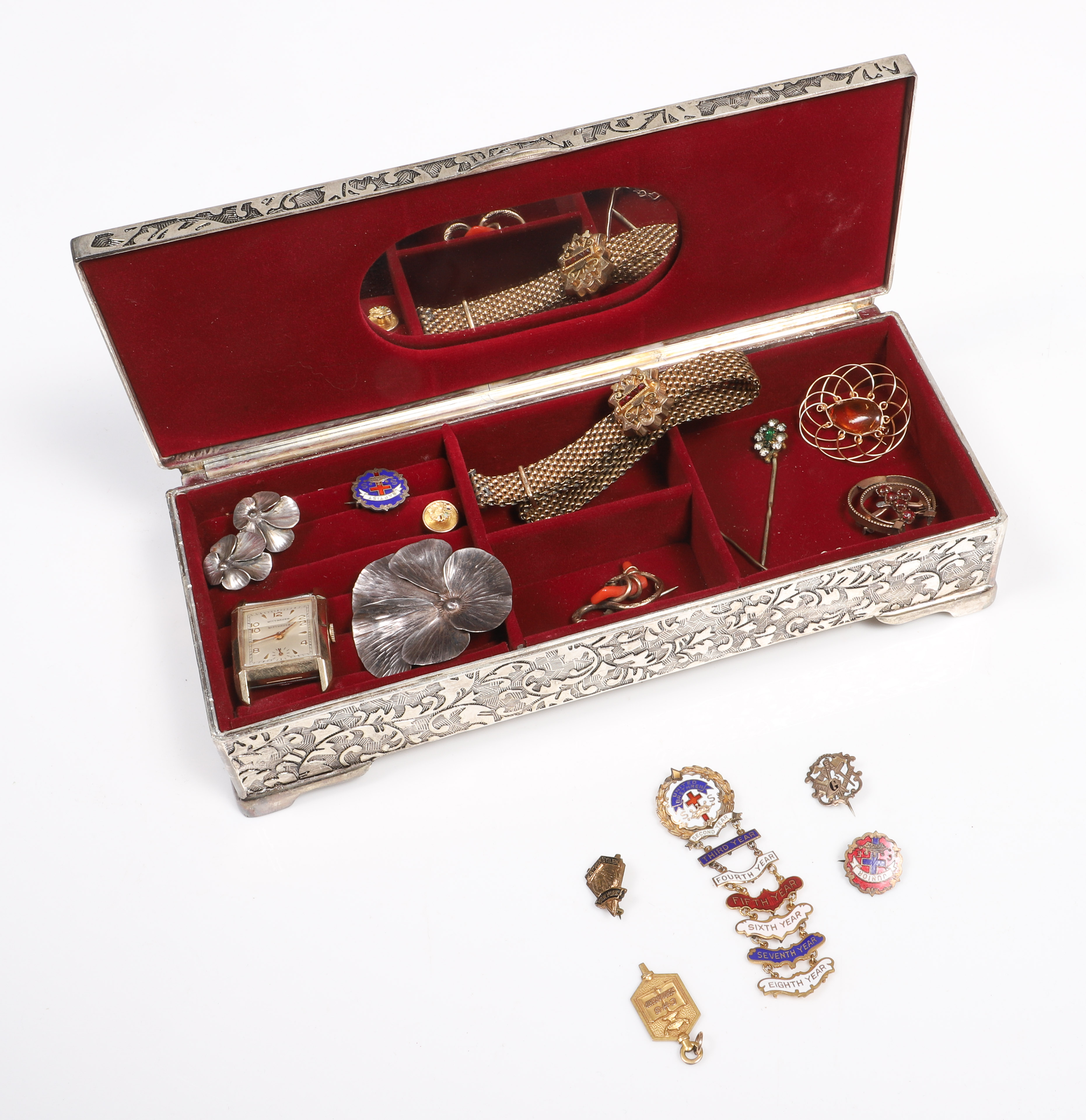 Victorian and style jewelry group